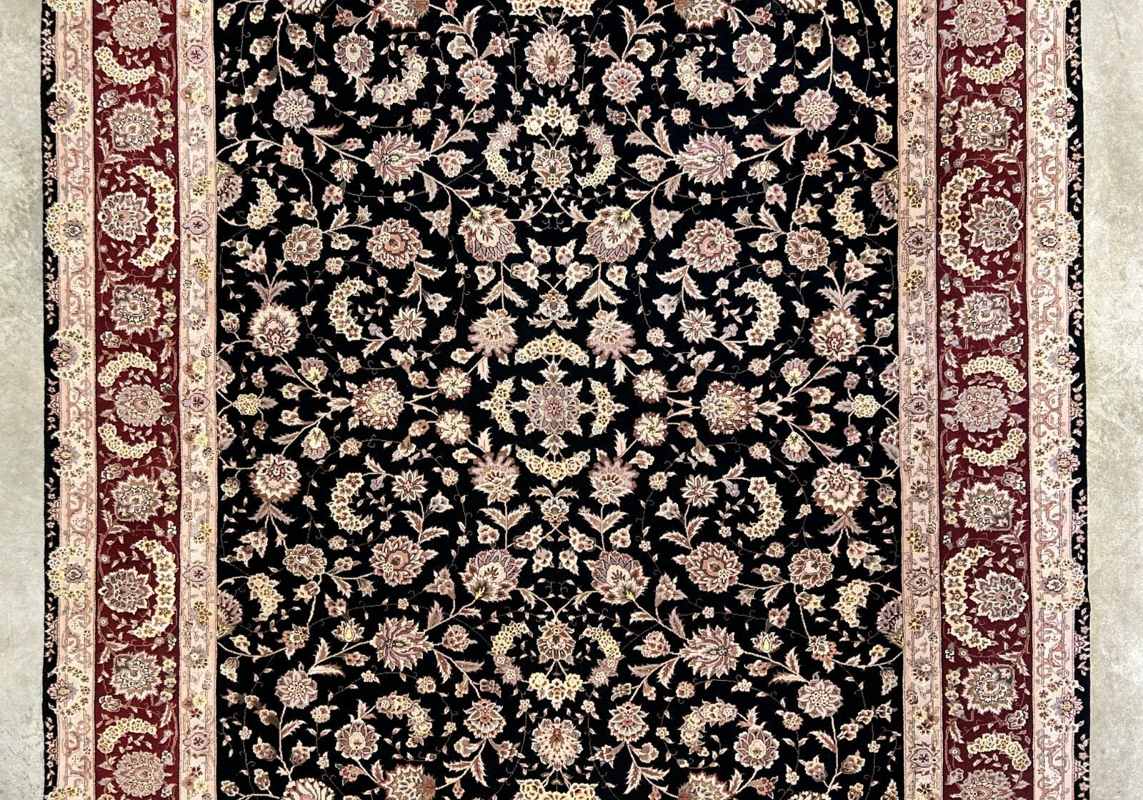 8'6"x11'6" Hand-Knotted Wool & Silk Pile Sinopersian Carpet - Area Rug
