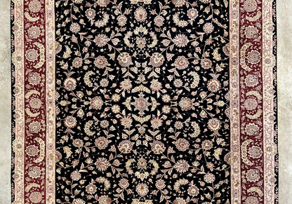 8'6"x11'6" Hand-Knotted Wool & Silk Pile Sinopersian Carpet - Area Rug