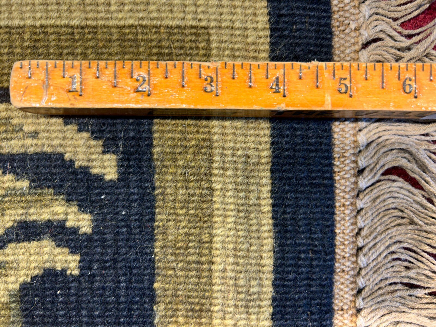 5'11"x8'8'' Hand-Knotted 100% Lamb Wool Pile Tibetan Area Rug - Area Carpet