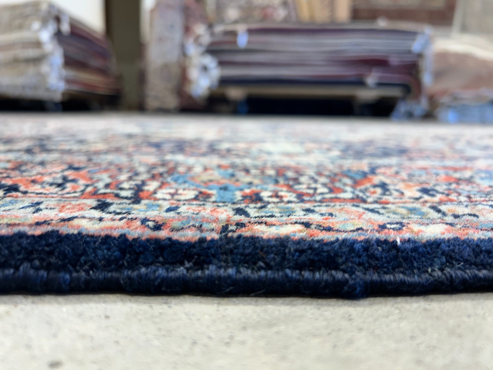 4'8"x7' Antique Hand-Knotted 100% Wool Pile Josane Area Rug - Carpet