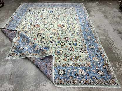 10'6"x14'6" Hand-Knotted 100% Wool Pile Kashane Rug