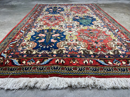 3'5"x5'2" Hand-Knotted 100% Lamb Wool Bakhtiarie Carpet - Area Rug