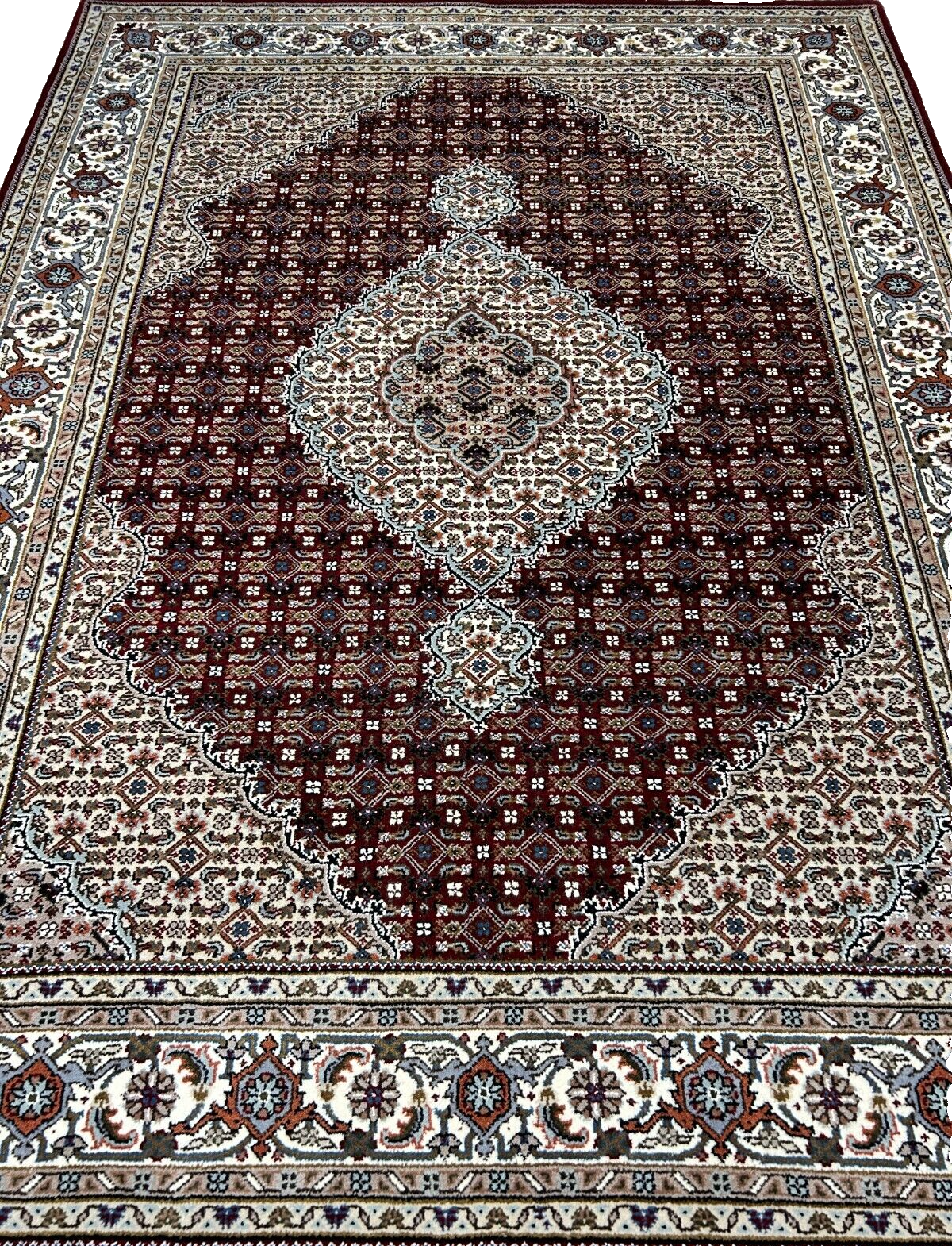 5'8"x7'8" Hand-Knotted 100% Wool Pile Tabrize Design Carpet - Area Rug
