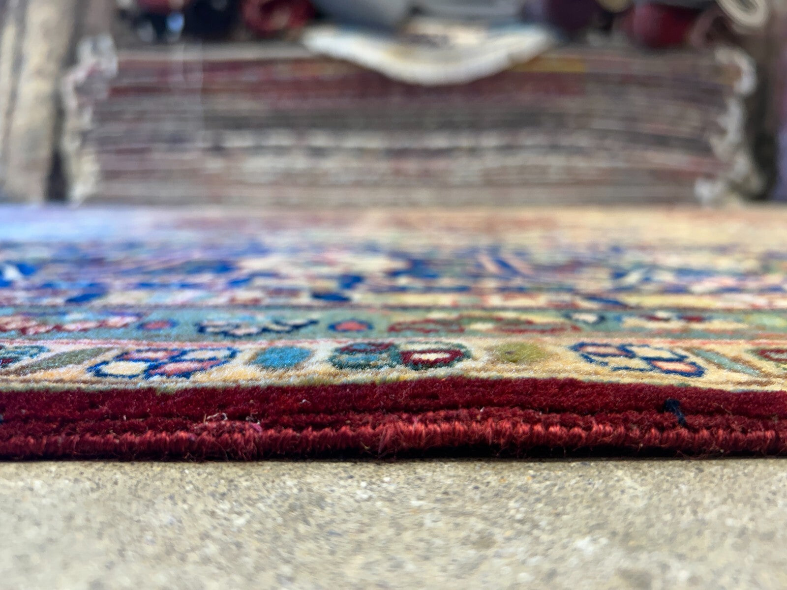 9'1"x12'3" Very Fine Hand-Knotted 100% Fine Wool Pile IndoTabriz Rug