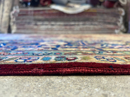 9'1"x12'3" Very Fine Hand-Knotted 100% Fine Wool Pile IndoTabriz Rug