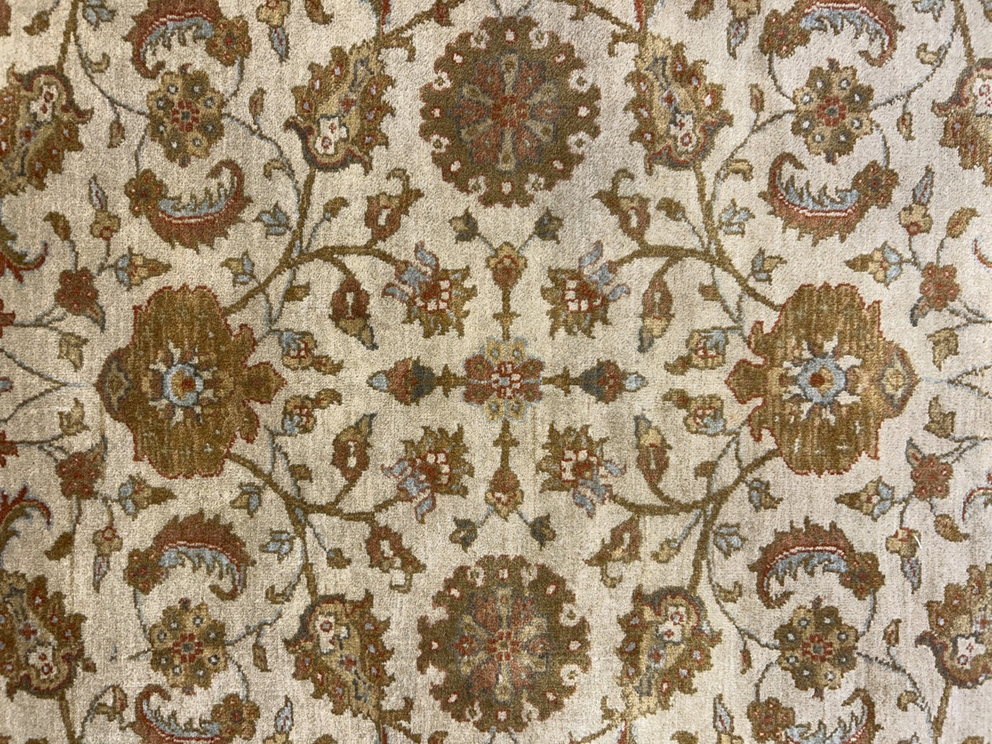 4'2"x6' Fine Hand-Knotted 100% Wool Pile All-Over Area Rug - Carpet