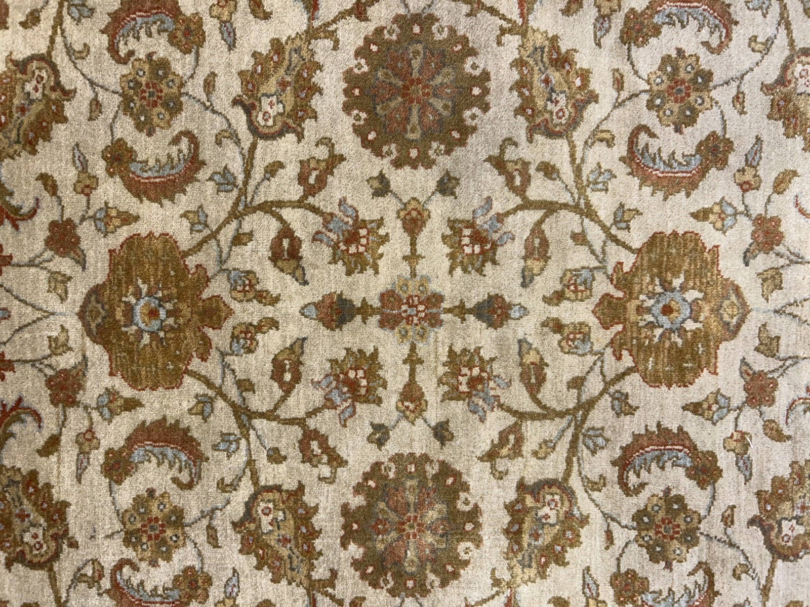 4'2"x6' Fine Hand-Knotted 100% Wool Pile All-Over Area Rug - Carpet