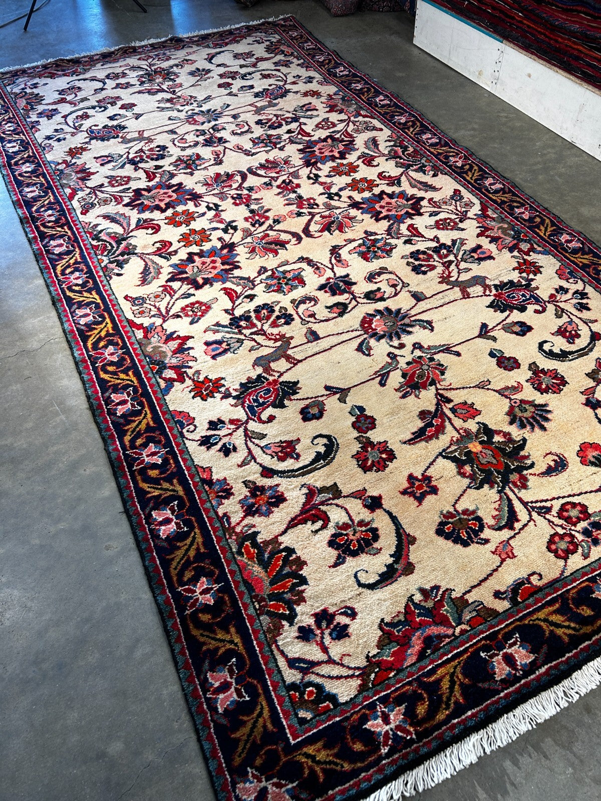 5'1" x 10'3" Hand-Knotted 100% Wool Pile Nahavande Area Rug - Carpet