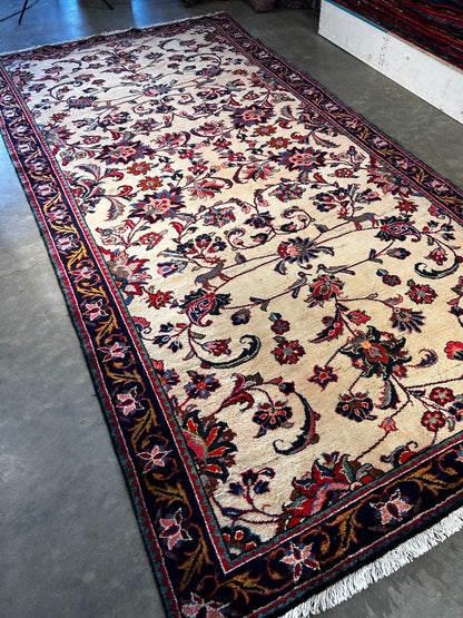 5'1" x 10'3" Hand-Knotted 100% Wool Pile Nahavande Area Rug - Carpet