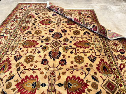 8'11" x 12' Hand-Knotted 100% Wool Carpet - Herize Design Area Rug