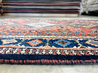 3'2"x5' Hand-Knotted 100% Wool Pile Yalamehe Rug