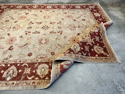 9'x12' Hand-Knotted 100% Wool Pile Indo-Agra Carpet - Area Rug