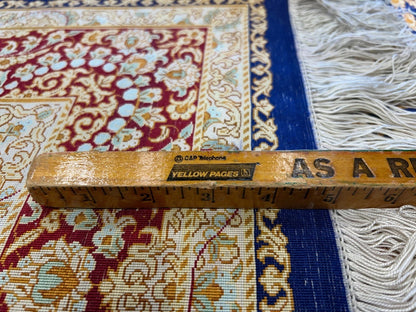 3'3"x5' Exquisite Extra-Fine Hand-Knotted 100% Silk Qume Area Rug - Carpet