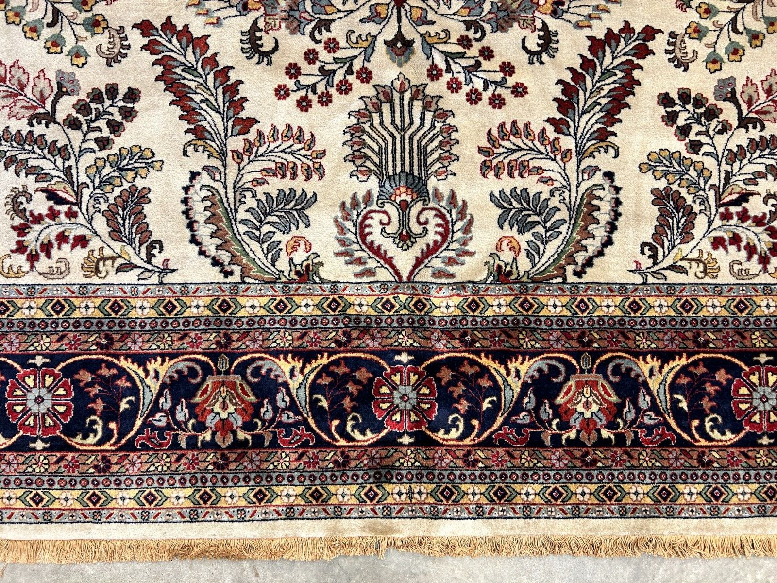 8'8"x11'8" Hand-Knotted 100% Lamb Wool Sarouke Design Carpet - Area Rug