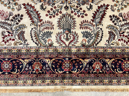 8'8"x11'8" Hand-Knotted 100% Lamb Wool Sarouke Design Carpet - Area Rug