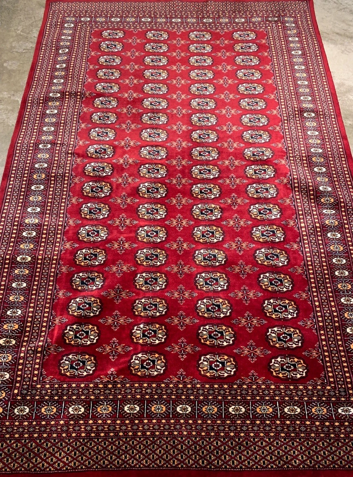 5'1" x 8'0" Hand-Knotted 100% Wool Pile Bokhara Area Rug