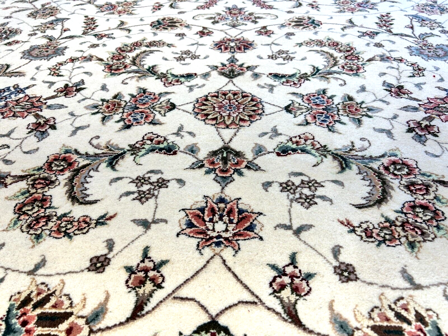 9'x12' Hand-Knotted Wool & Silk Pile Sinopersian Carpet - Area Rug