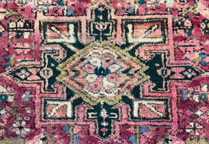 3'8"x4'10" Hand-Knotted 100% Wool Pile Herize Area Rug - Carpet