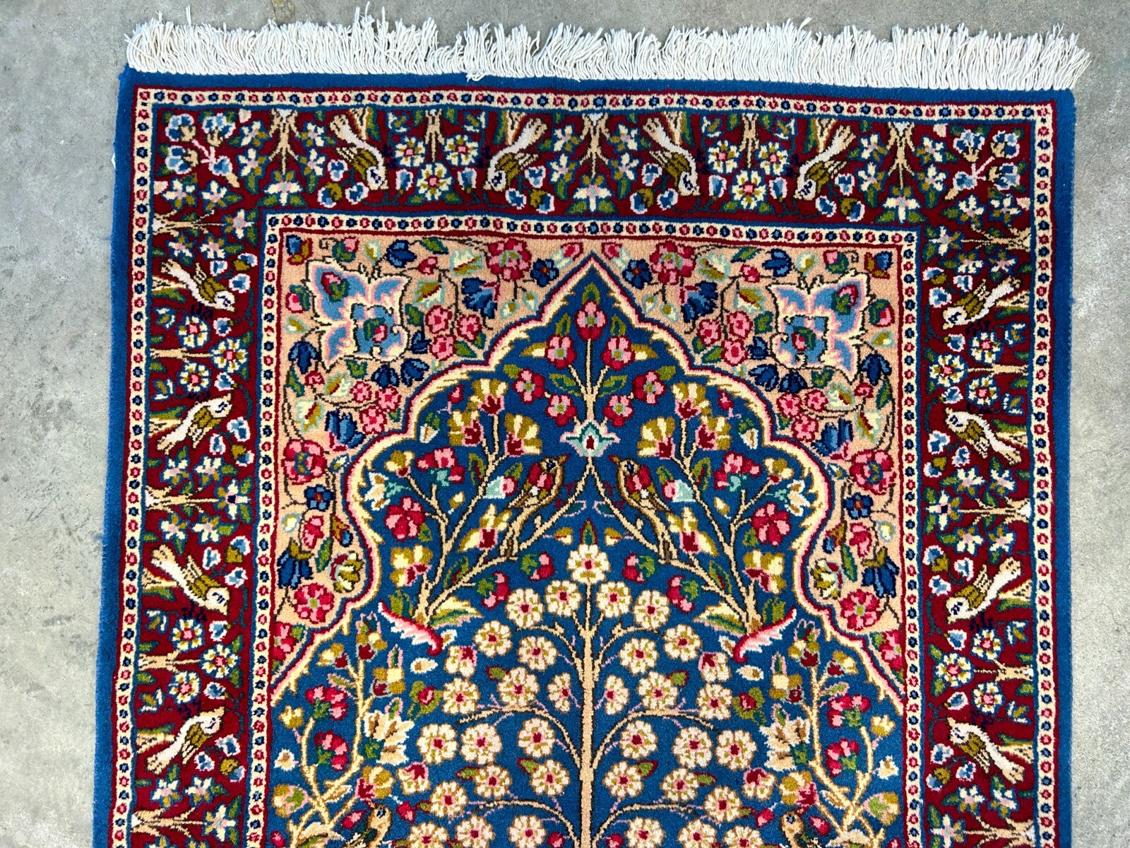 3'x4'9" Hand-Knotted 100% Wool Pile Tree of Life Carpet - Kermane Area Rug