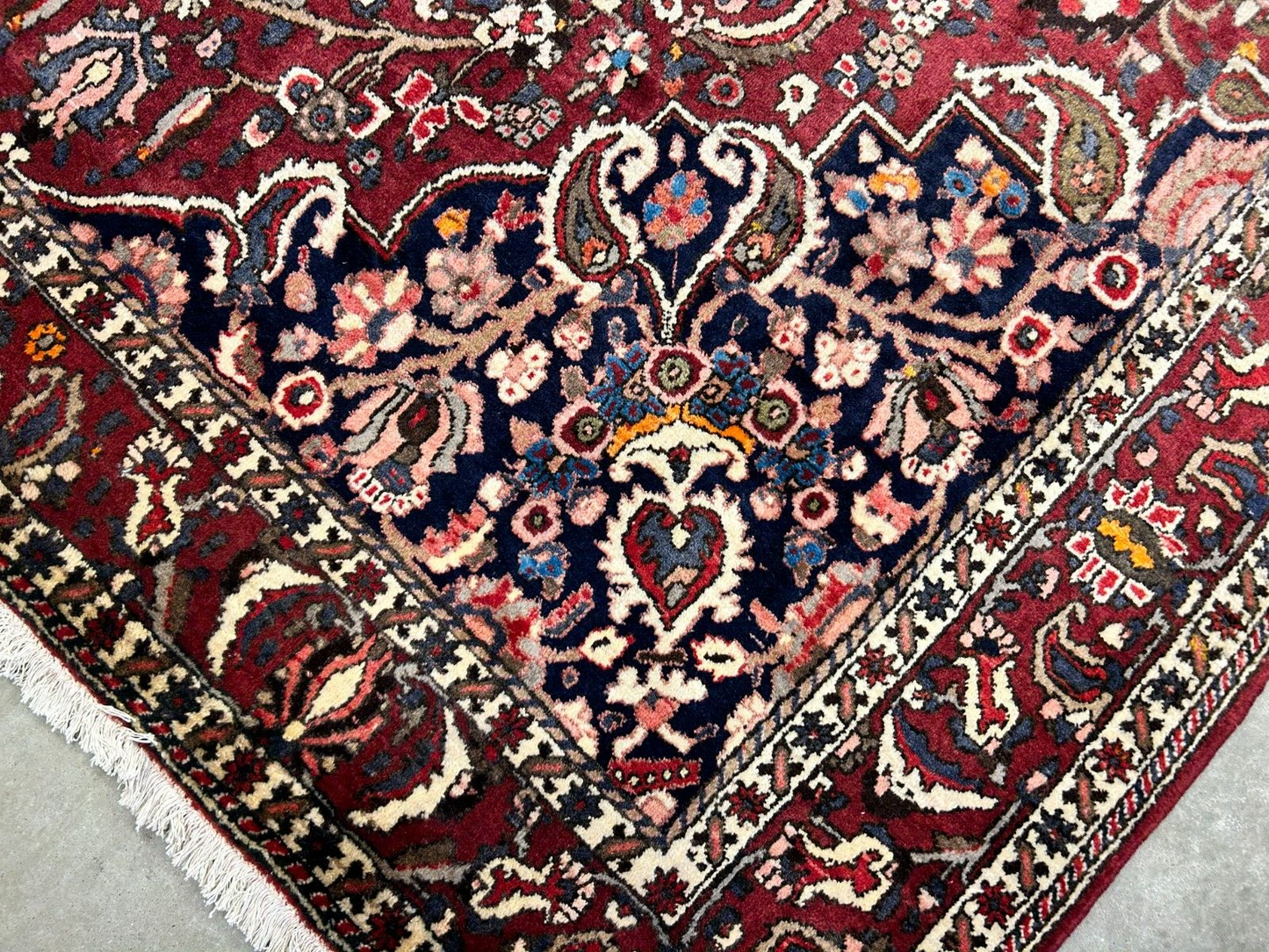 7'0"x10'3" Hand-Knotted 100% Wool Pile Bakhtiarie Carpet - Area Rug