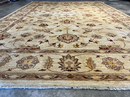 8'10"x12' Hand-Knotted 100% Wool Pile Oriental Rug