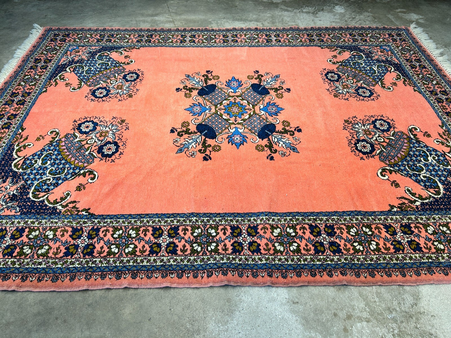 6'10"x9'1" Hand-Knotted 100% Wool Pile Morocco Carpet - Area Rug