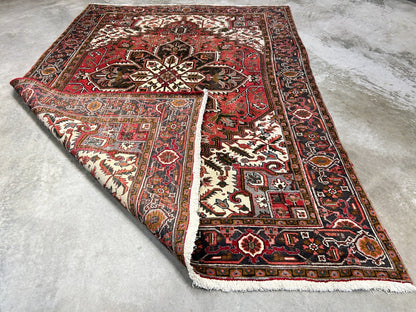 6'7"x9'5" Hand-Knotted 100% Wool Herize Carpet - Area Rug