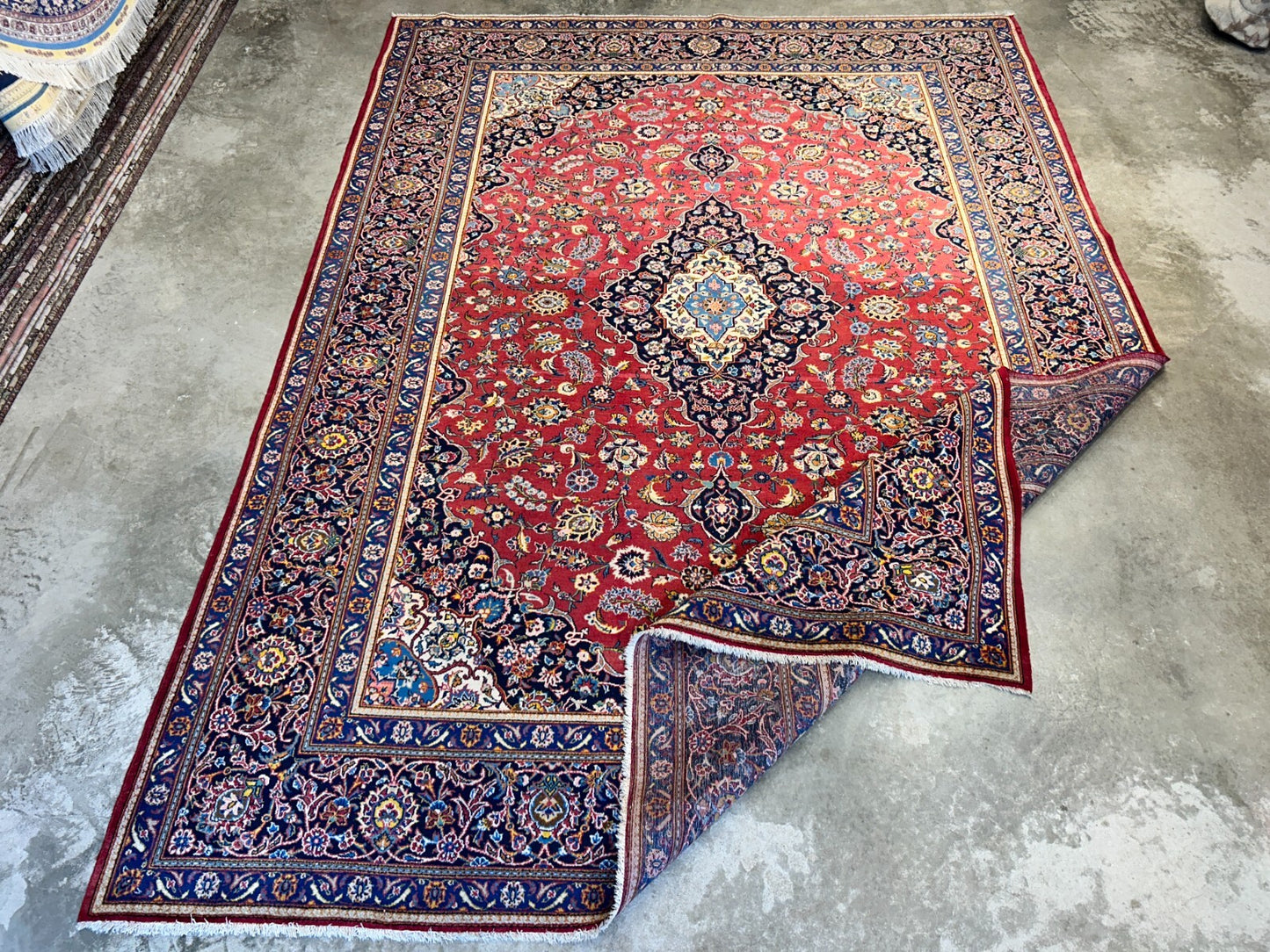 8'11"x12'4" Hand-Knotted 100% Wool Pile Kashane Rug