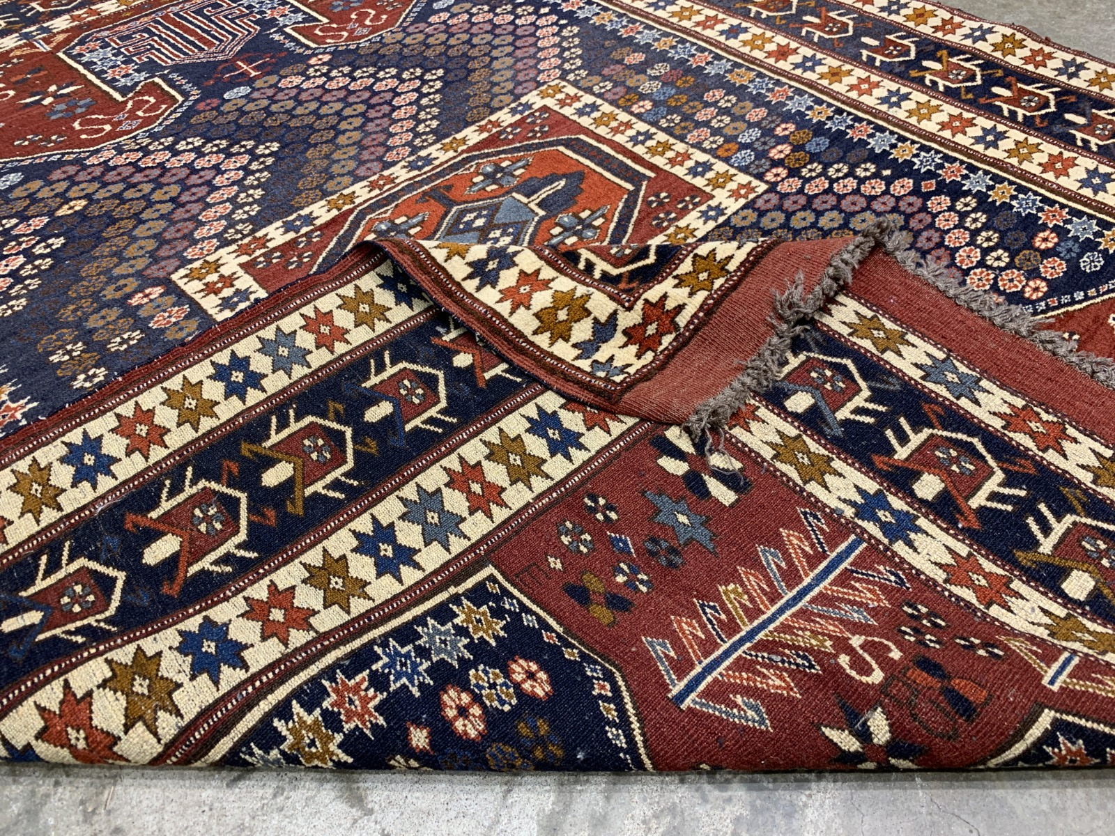 4'8'' x 5'10" Hand-Knotted 100% Wool Pile Balouchi Area Rug