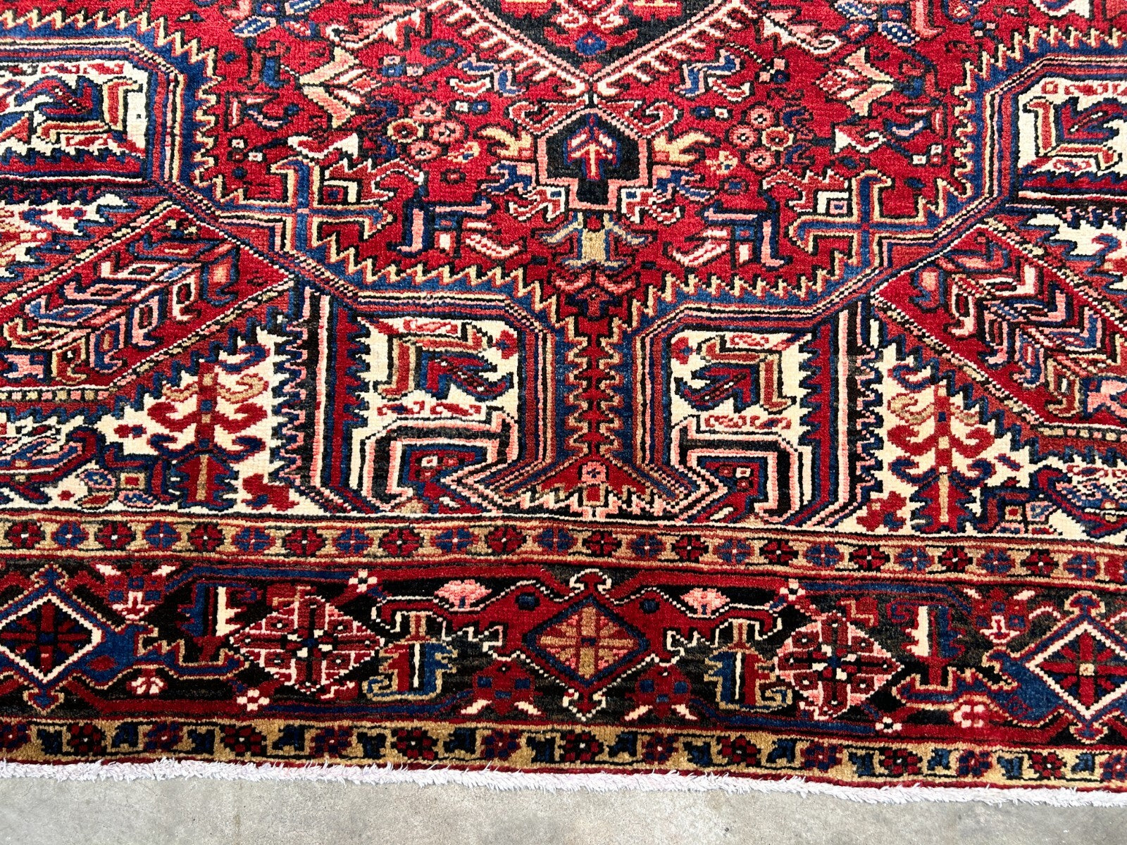 7'9"x9'1" Hand-Knotted 100% Wool Herize Carpet - Area Rug - Square Shaped