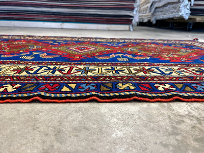 3'6"x5'9" Hand-Knotted 100% Wool Pile Yalamehe Rug
