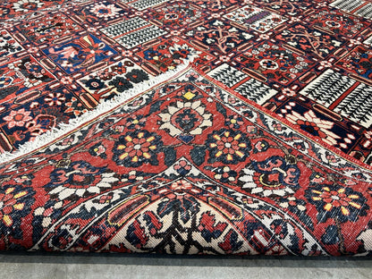7'0"x9'9" Hand-Knotted 100% Lamb Wool Bakhtiarie Carpet - Area Rug