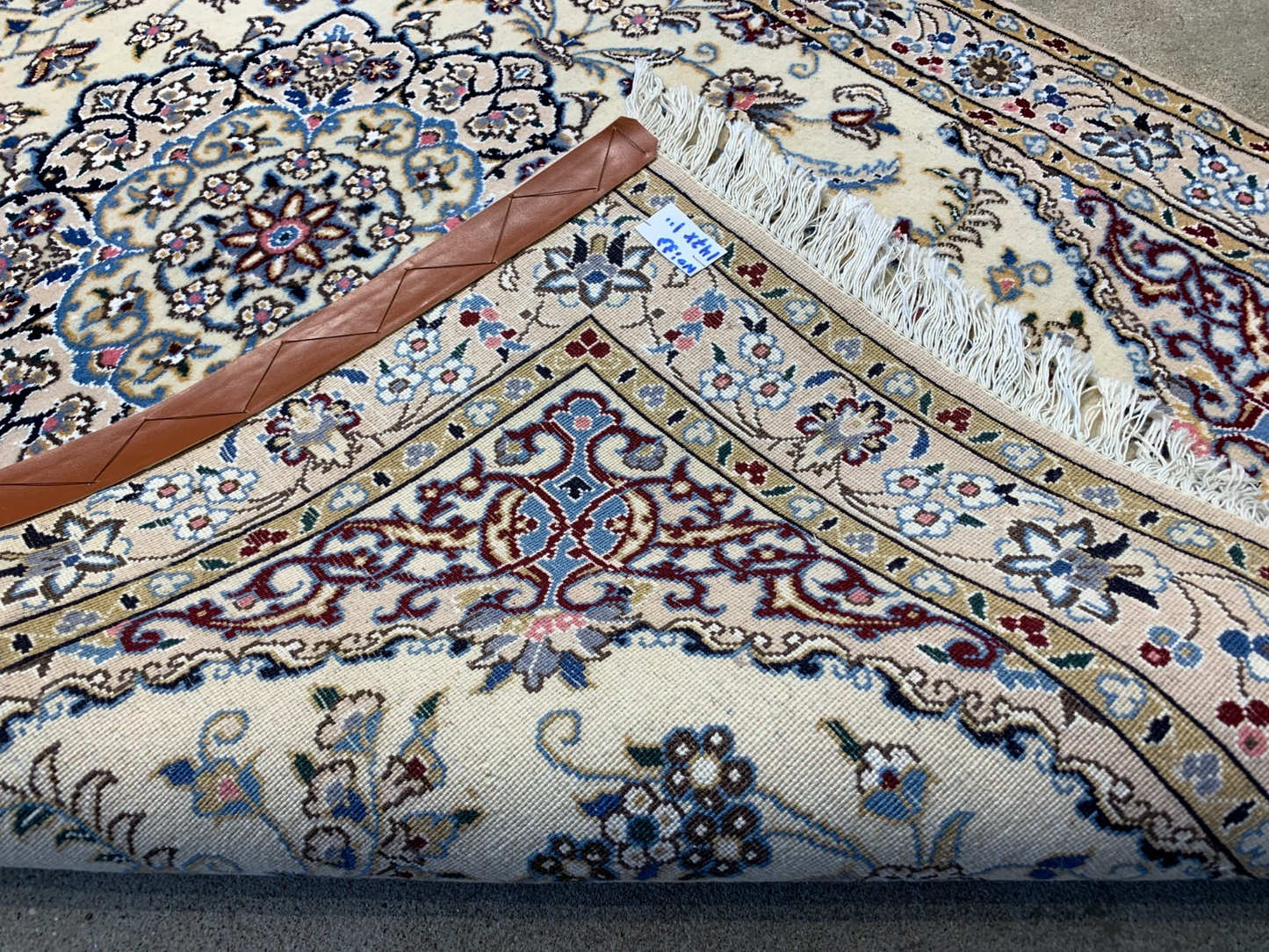 3'3"x4'10''  Very Fine Hand-Knotted Silk & Wool Naine Area Rug - Area Carpet