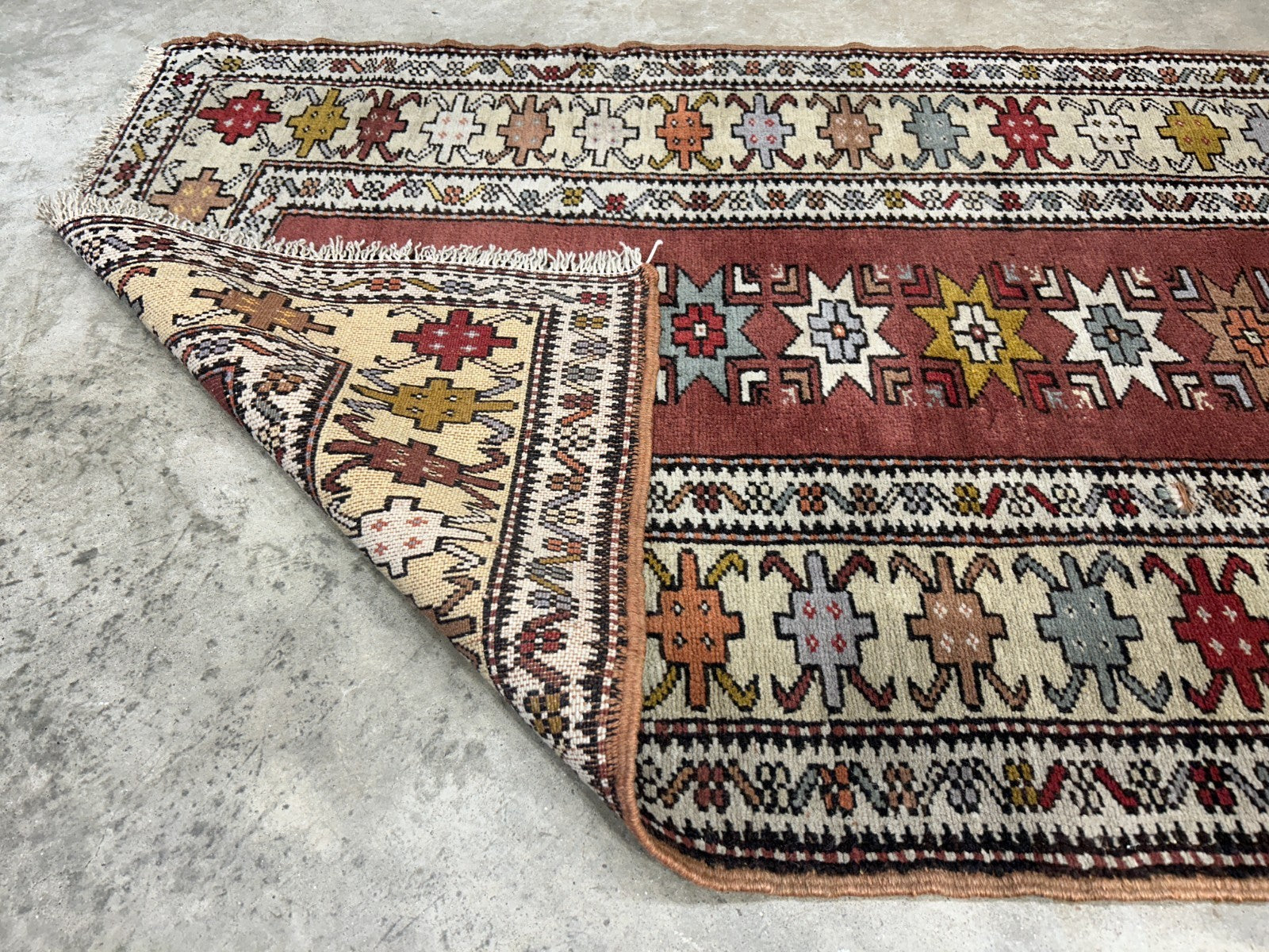 3'x5' Antique Hand-Knotted 100% Wool Pile Caucasian Area Rug - Carpet