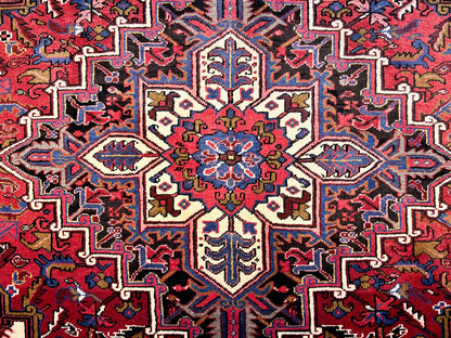 7'3"x9'9" Hand-Knotted 100% Wool Herize Carpet - Area Rug