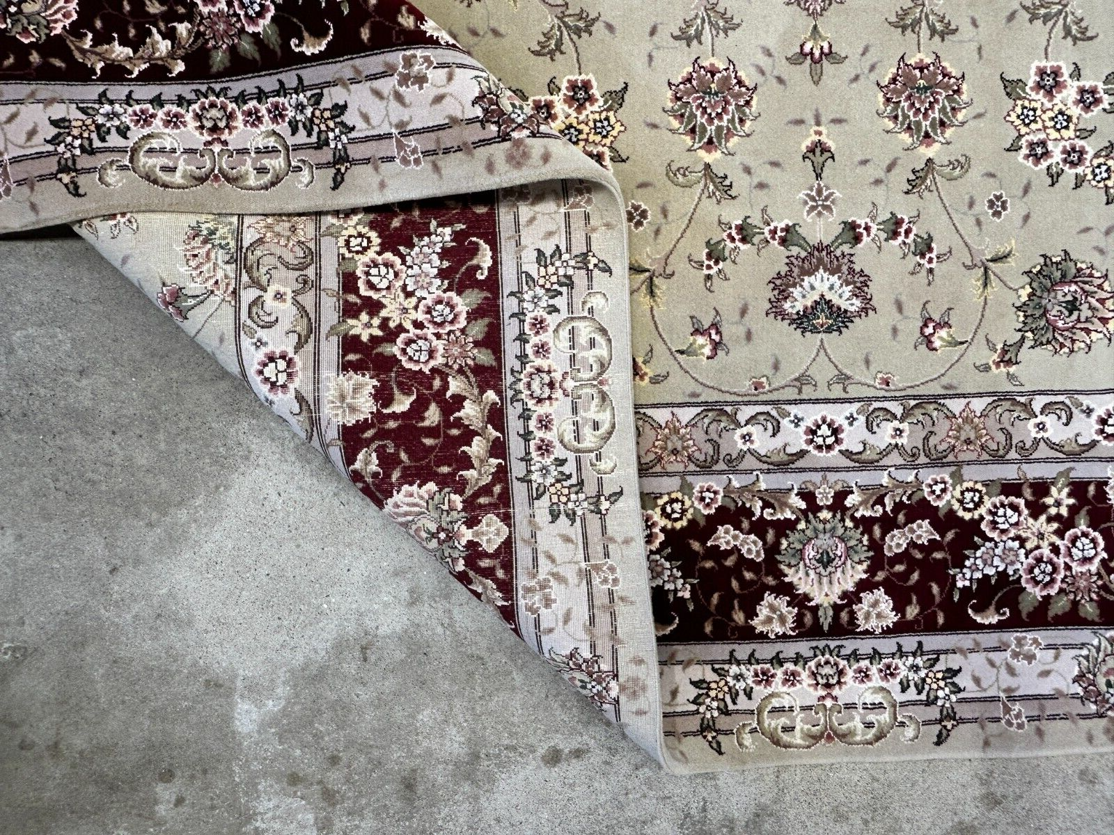 9'x12' Hand-Knotted Wool & Silk Pile Sinopersian Carpet - Area Rug