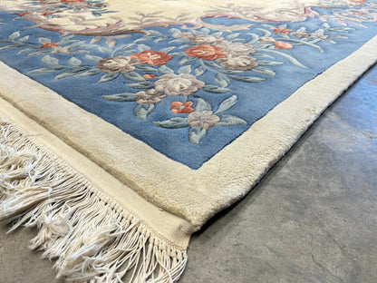 8'2" x 11'2" Hand-Knotted 100% Wool Carpet - Chinese Aubusson Area Rug