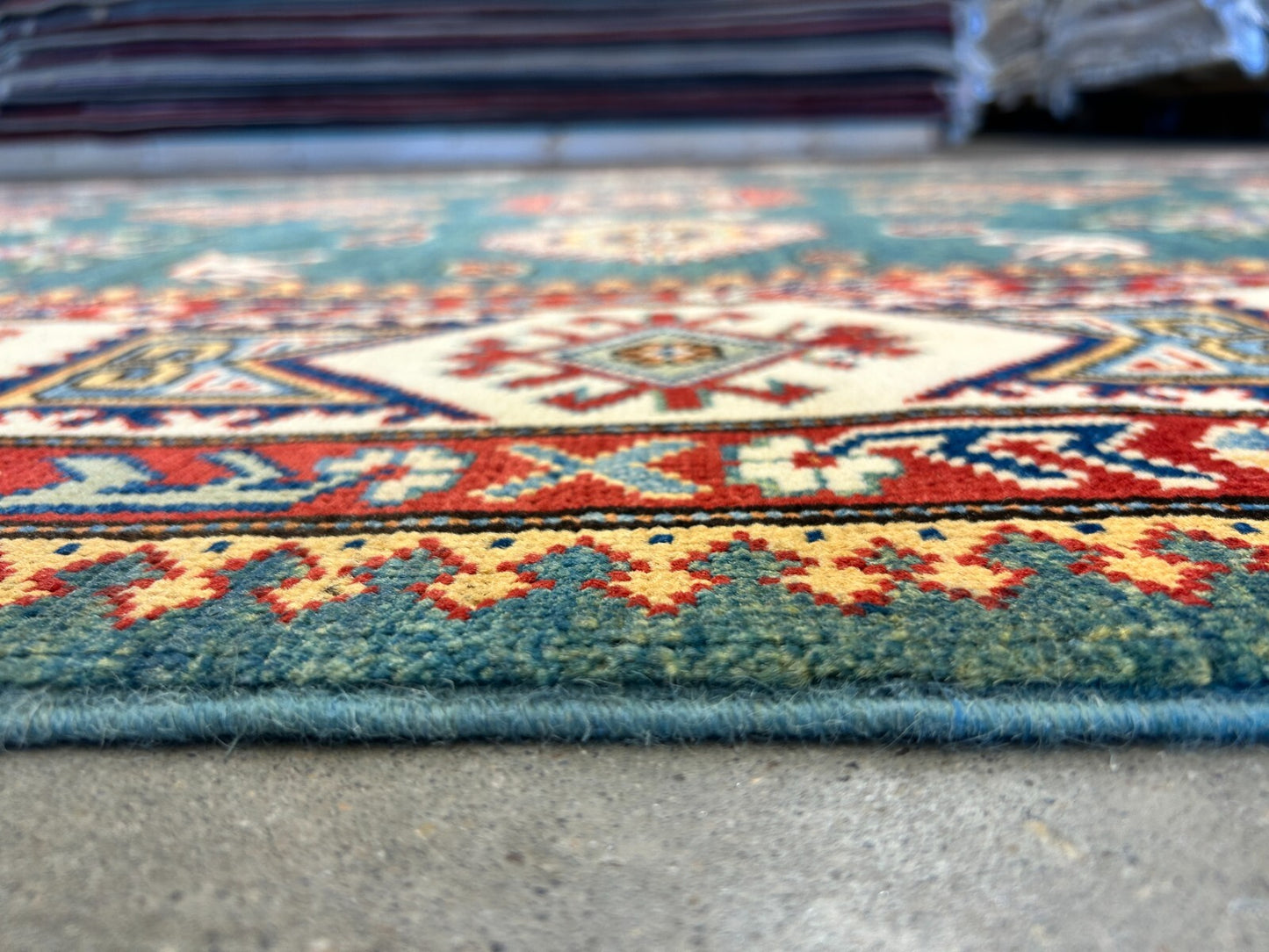 7'x10' Hand-Knotted 100% Wool Carpet - Fine Kazak Area Rug