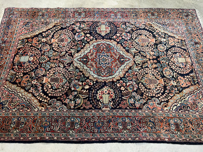 4'8"x7' Antique Hand-Knotted 100% Wool Pile Josane Area Rug - Carpet