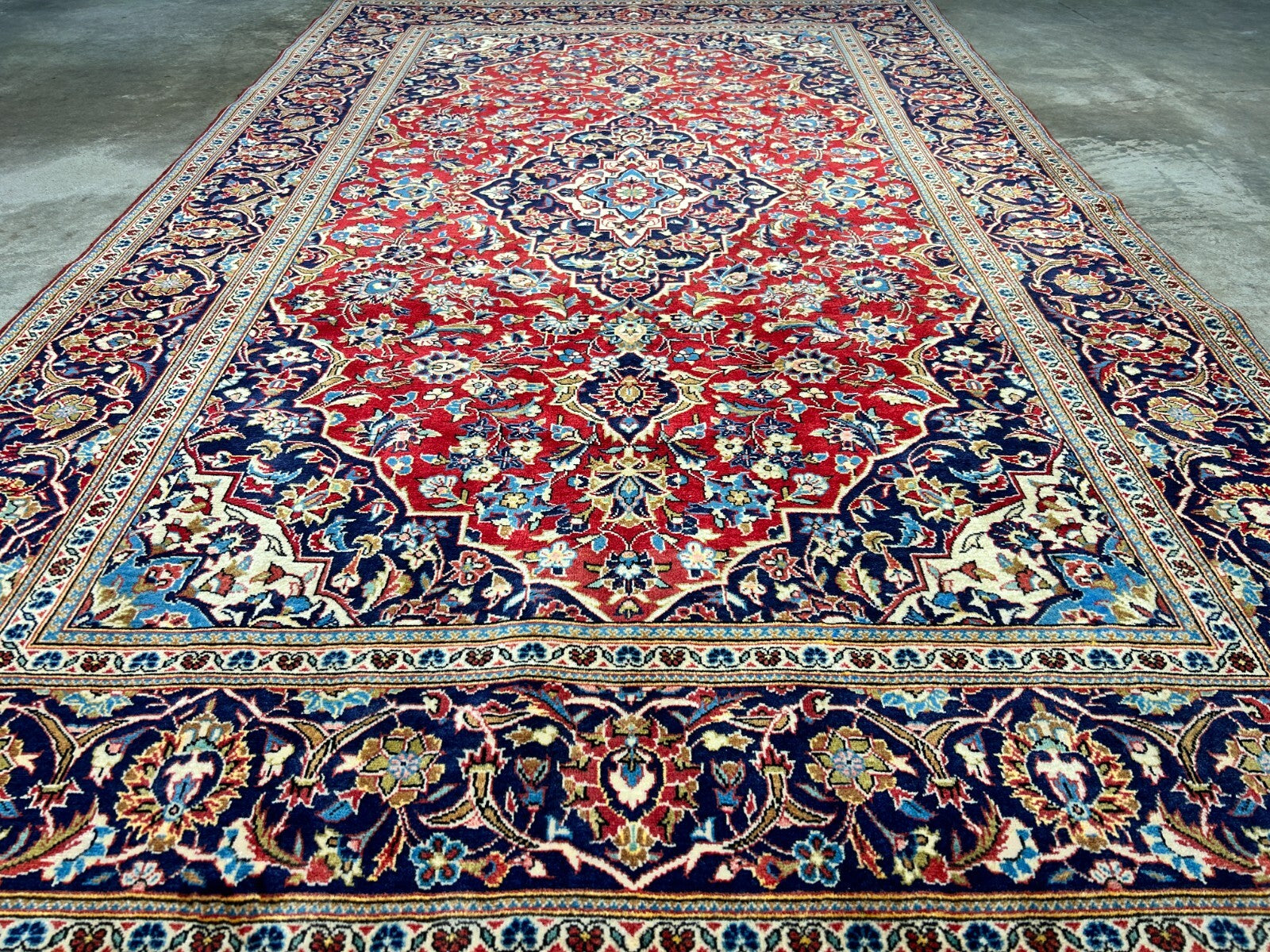 6'5"x10'6'' Hand-Knotted 100% Wool Pile Kashane Area Rug - Area Carpet