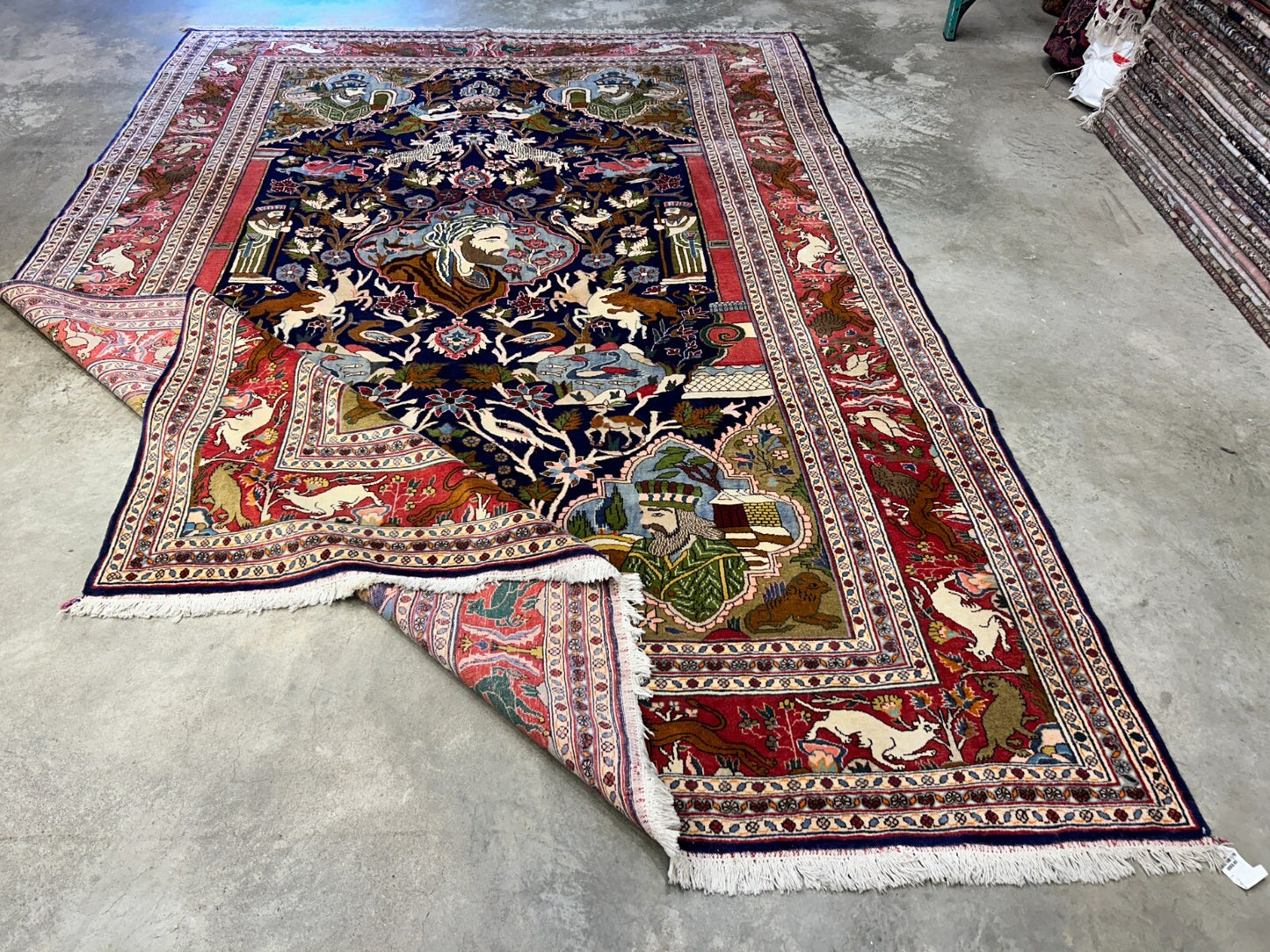 8'4"x11'10" Hand-Knotted 100% Wool Pile Pictorial Kolyayie Rug