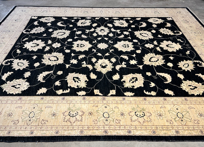 9'x12' Hand-Knotted 100% Wool Pile Oriental Rug
