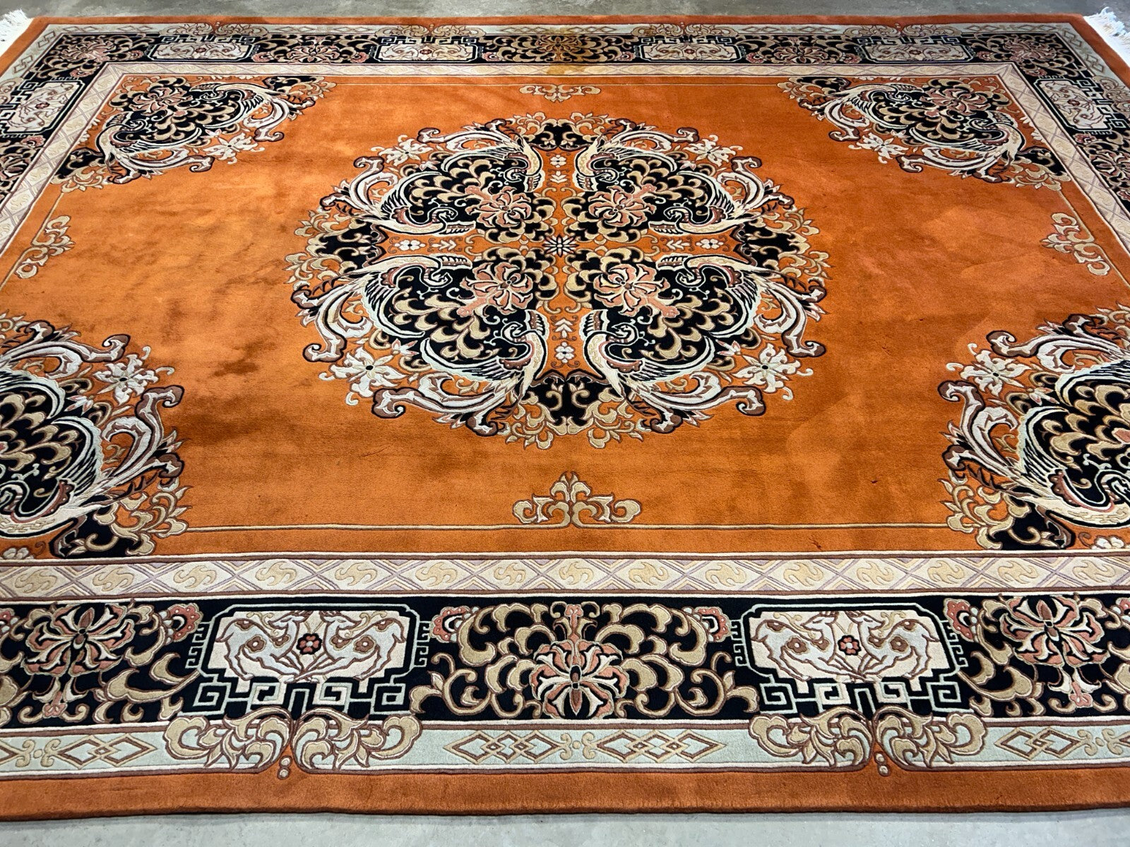 9'x12' Hand-Knotted 100% Wool Pile Oriental Rug