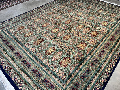 8'10"x11'10" Hand-Knotted 100% Wool Pile Oriental Rug