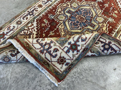 3’x4’11” Hand-Knotted 100% Wool Indoserapi Area Rug - Carpet