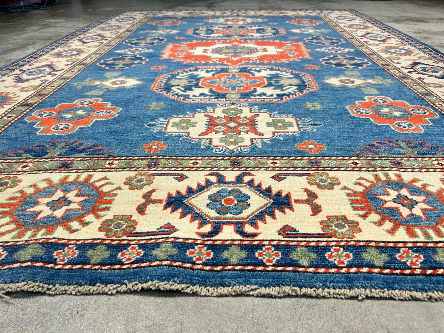 6'x8'8" Hand-Knotted 100% Wool Carpet - Fine Kazak Area Rug