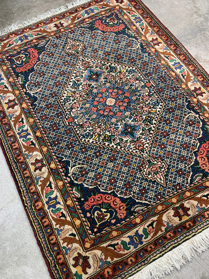 3'5"x5'2'' Hand-Knotted 100% Wool Bakhtiarie Area Rug - Area Carpet