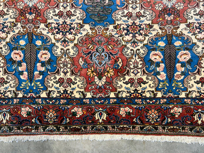 6'7"x9'5" Hand-Knotted 100% Lamb Wool Bakhtiarie Carpet - Area Rug
