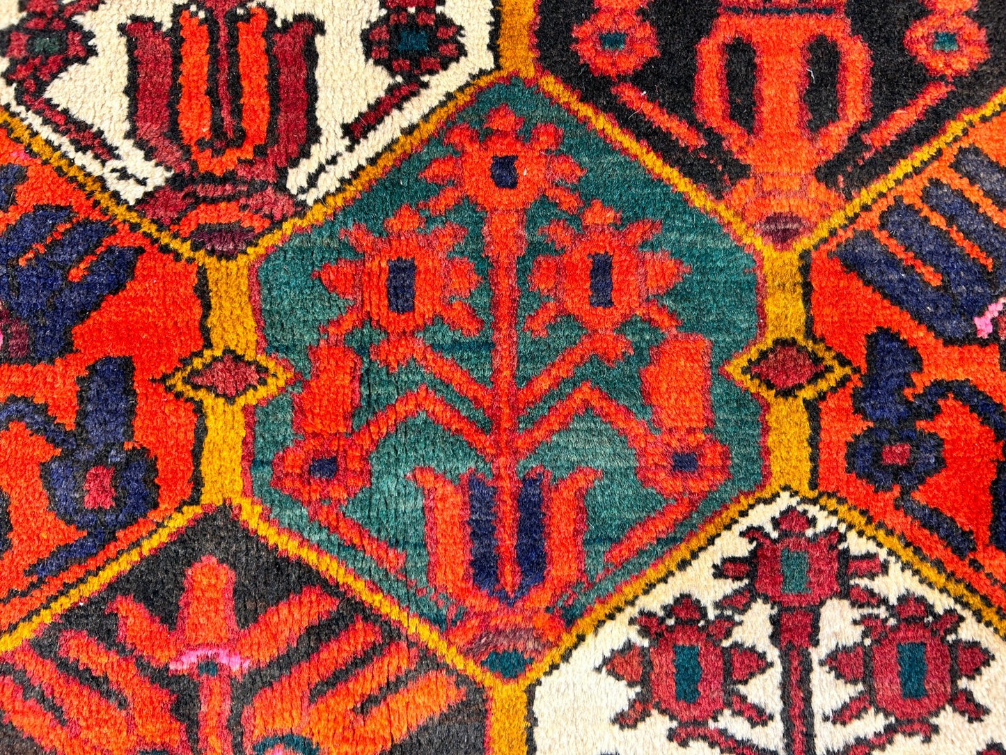 6'9"x9'9" Hand-Knotted 100% Lamb Wool Bakhtiarie Carpet - Area Rug