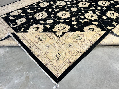 9'x12' Hand-Knotted 100% Wool Pile Oriental Rug